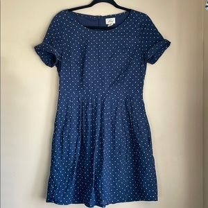 Vintage Levi’s polka dot blue white dress M summer